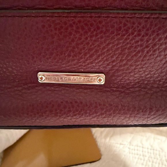 Rebecca Minkoff Pebbled Burgundy Leather Shoulder/Crossbody Bucket Bag EUC - Picture 8 of 13